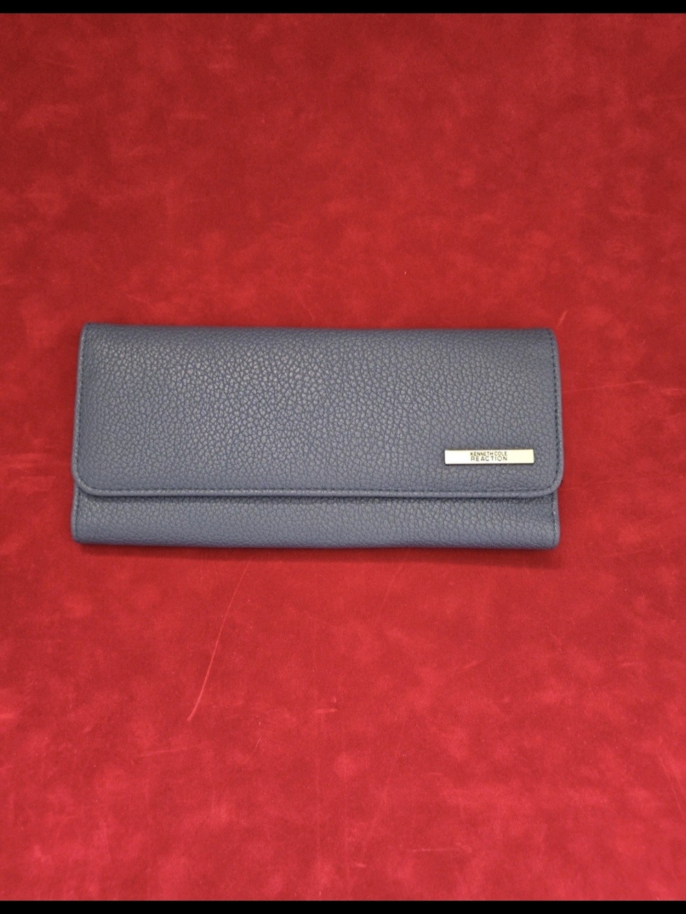Kenneth Cole Reaction Pebbled Leather Wallet Clutch in Blue